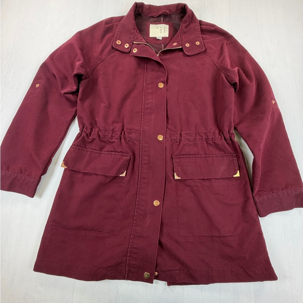 Women's Maroon Utility Jacket